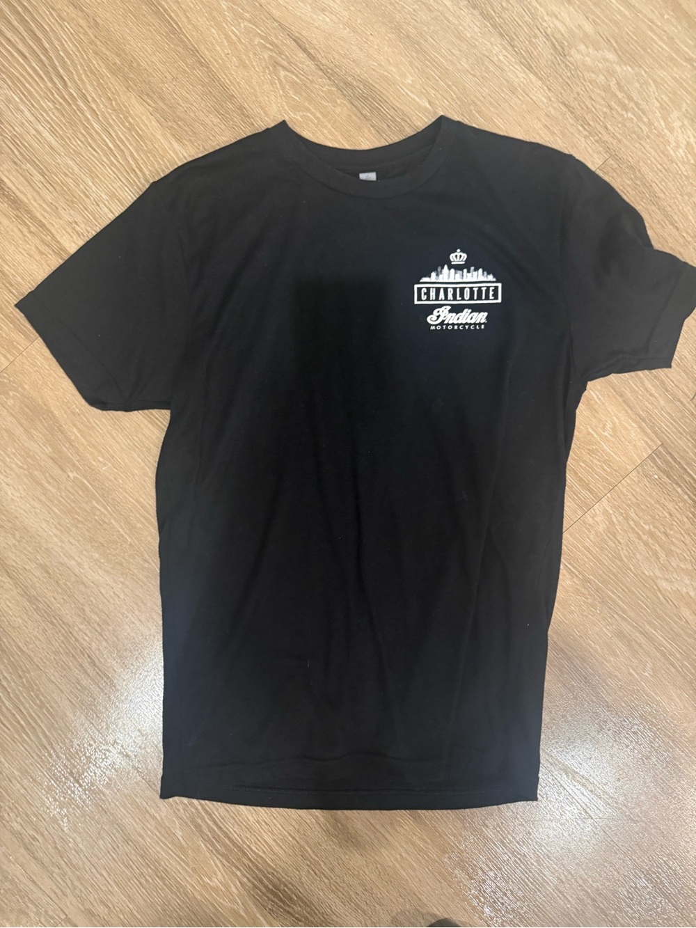 Next Level Apparel Black T‑Shirt with White Chest Logo
